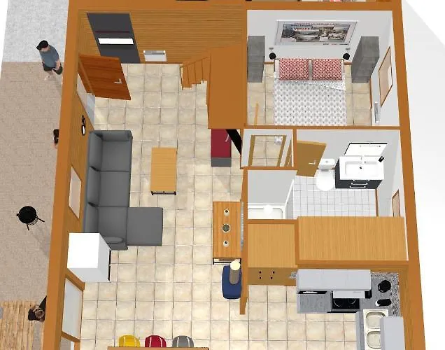 בקתה Confort 'le Grand Pre', Terrain Cloture, Garage *